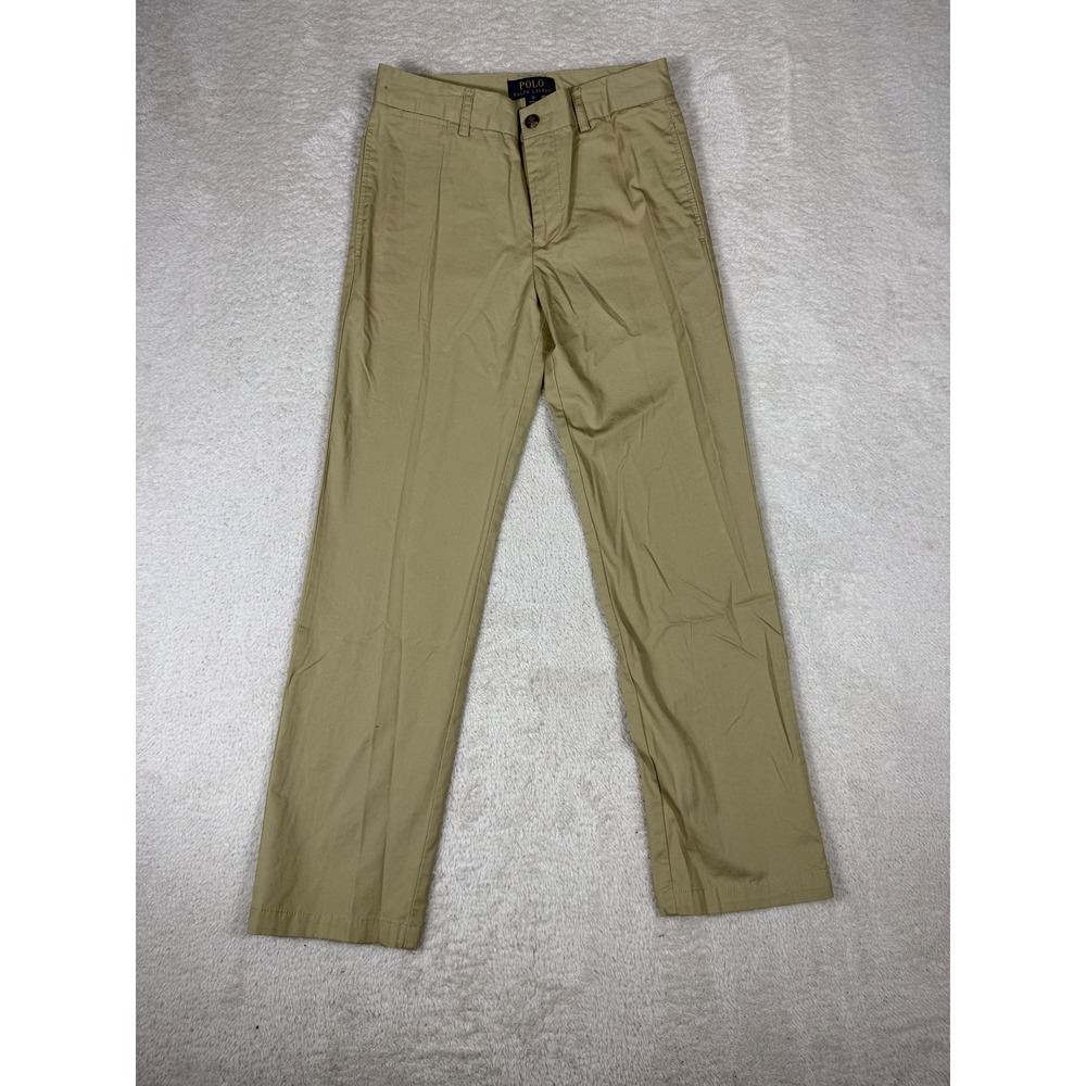 Polo Ralph Lauren Chino Pants Boys 12 Khaki Excellent Straight Leg Cotton Twill